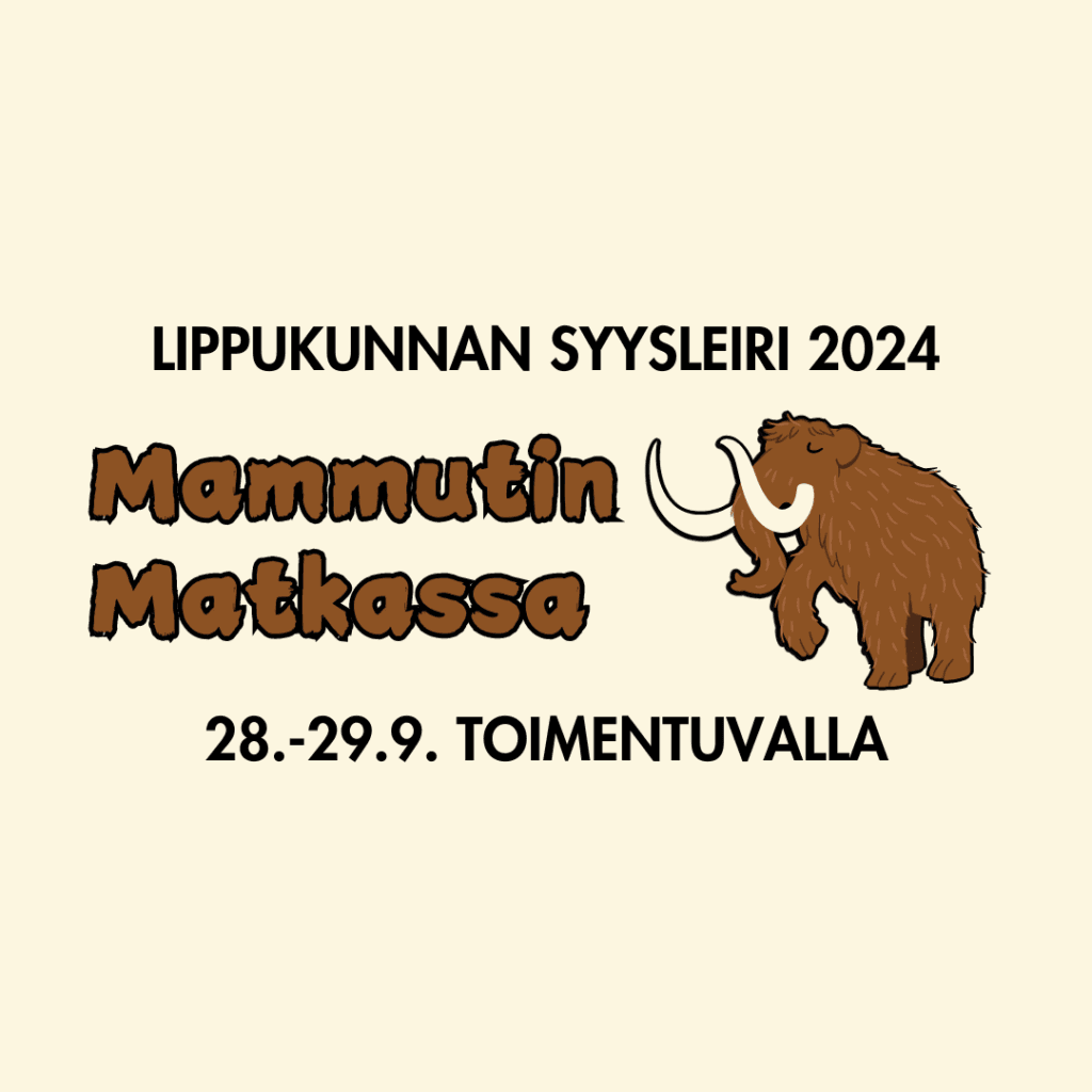 Teksti: Lippukunnan syysleiri 2024 Mammutin Matkassa 28.-29.9. Toimentuvalla